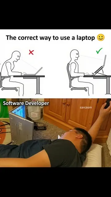 An instructional guide or visual demonstrating the proper way to use a laptop co