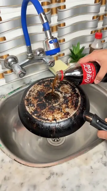 Pour Coca-Cola on a Dirty Pan and See What Happens