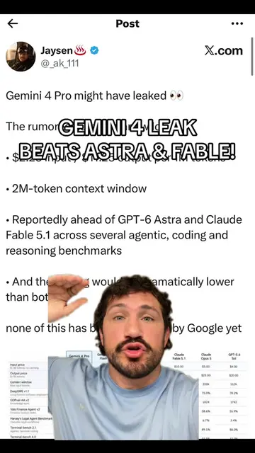 Save this post. Gemini 4 Pro might have just put Google back on top. 👀 Leaked b