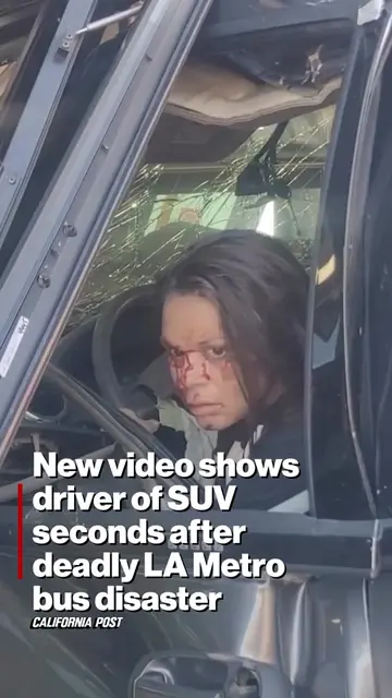 A chilling new video shows the driver in Tuesday’s bus crash looking dazed and b
