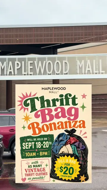 Today-Sunday 10am-8pm! @maplewood.mall #thrift #minnesota #thrifting #shopping #