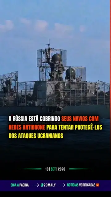 A RÚSSIA AGORA ESTÁ COBRINDO SEUS NAVIOS COM REDES ANTIDRONE PARA TENTAR PROTEGÊ
