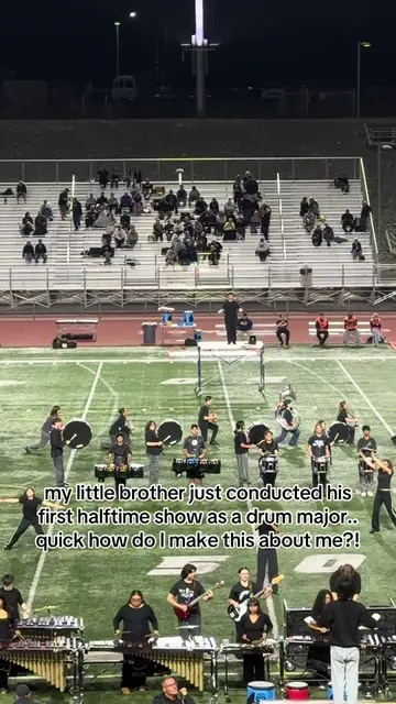 jkkkk, proud big sis moment 🥹 @Kaiden Lambert  • • • • #drummajor #marchingband