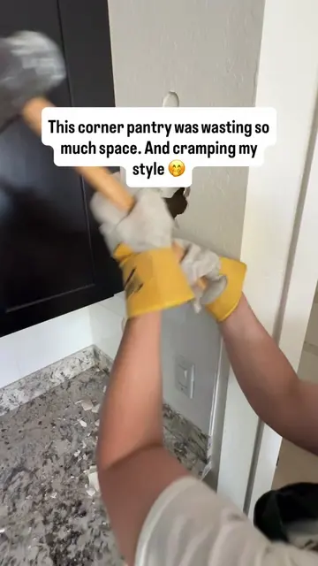 I was so tired of digging around in the back of this corner pantry trying to fin