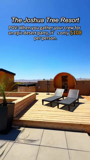 I found a private resort in Joshua Tree for only $108 per person. #travel #hotel