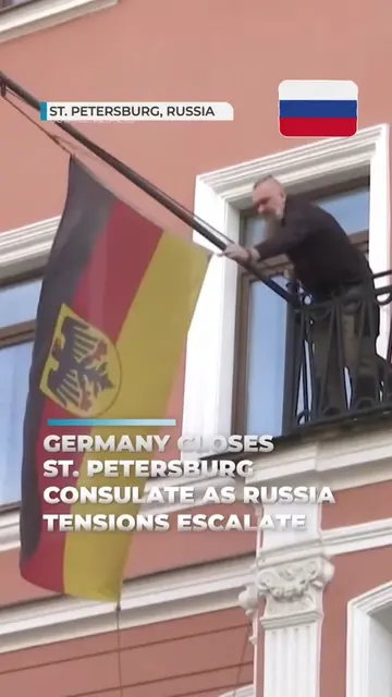 German flags and official emblems were removed from the Consulate-General in St.