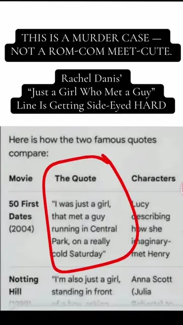I’m sorry, but this is exactly why that line bothered me. Rachel Danis sits down