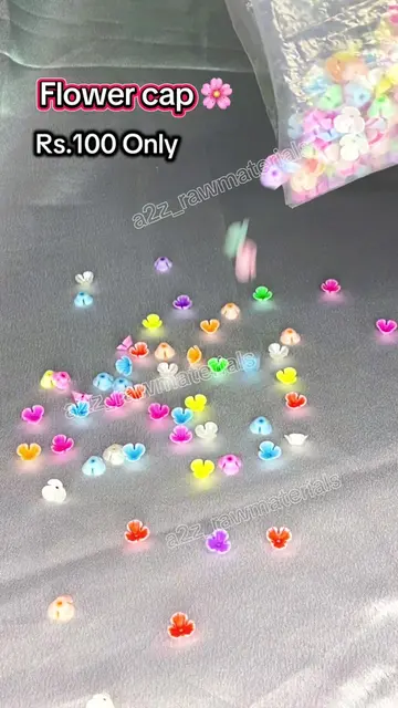 #flower cap beads  Used for different types of  #handmadeproducts #accessories #