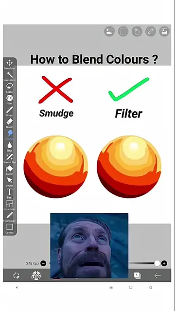 An Easy Way To Blend Colours ✨🎨#art #digitalart #arttips #drawingtips #colortip