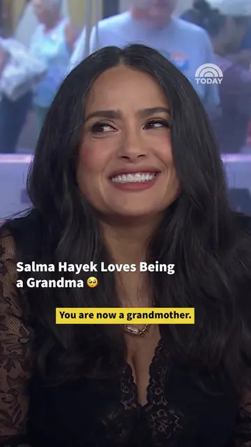Salma Hayek Pinault is a grandma and she loves every second of it. 🥹 She spoke 