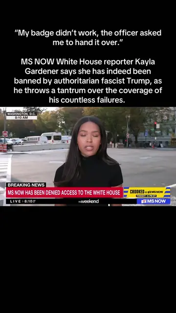 “My badge didn’t work, the officer asked me to hand it over.” MS NOW White House