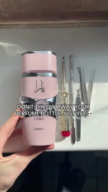 I definitely wasn’t expecting THIS from a perfume bottle 👀 #beautyhacks #perfum