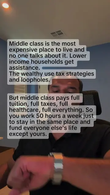 The middle class quietly gets squeezed from both sides. You work hard, pay your 