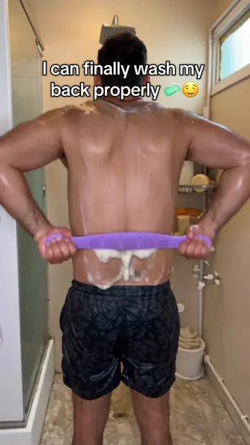 This back scrubbler is perfect for shower routine #backscrubbler #shower #exfoli