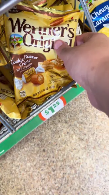 COOKIE BUTTER caramels??!!  @Dollar Tree  #cookiebutter #cookiebuttercandy #cara