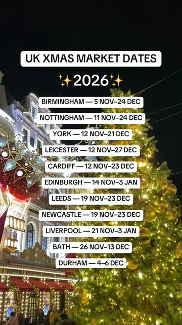 Planning your 2026 Christmas market trips? 🎄👀 Here are the opening dates for s