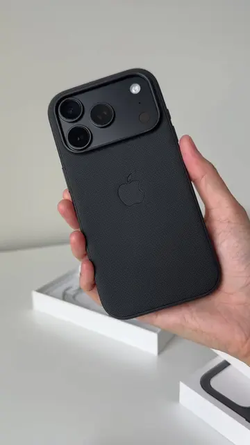 iphone 18 pro + black techwoven case unboxing 🖤 #iphone18pro #iphoneunboxing #u