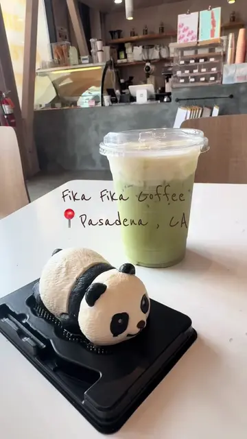 Fika Fika Coffee🐼🍵 such a cute place with delicious drinks and deserts! #fikaf