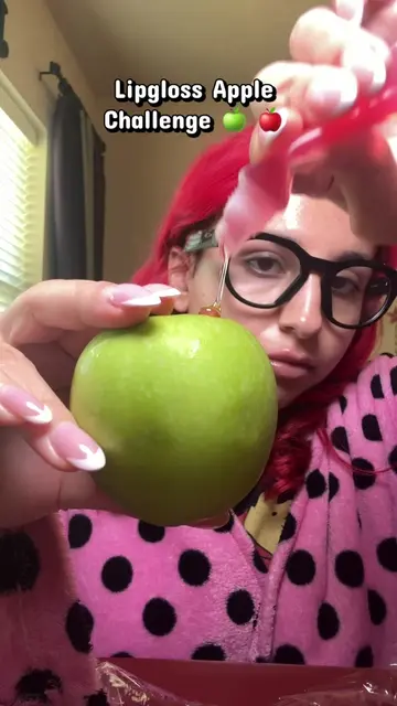 Lipgloss Apple challenge #viral 
