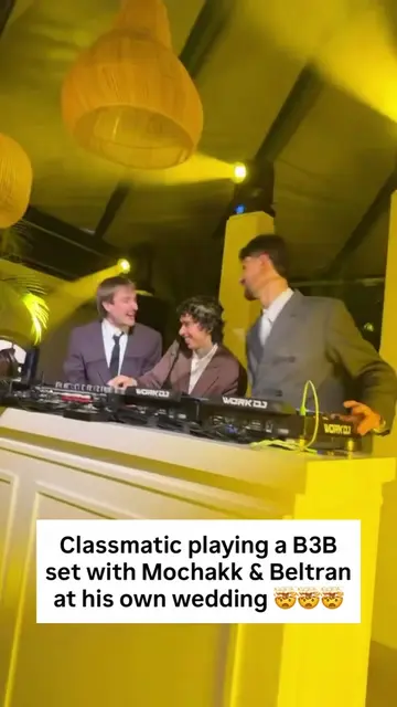 @classmatic played a B3B set with @Beltran & @Pedro at his own wedding 🤯🤯🤯 🎥