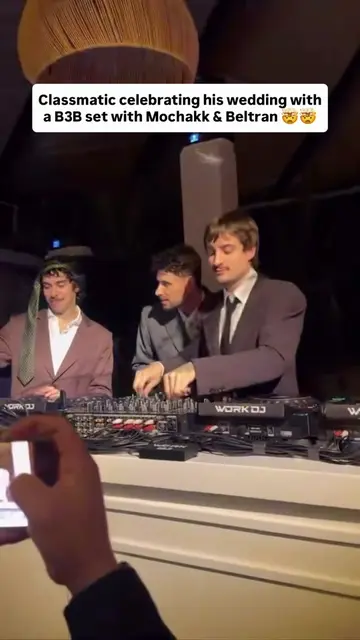 @Pedro B2B @Beltran B2B @classmatic set at Classmatic’s own wedding 🤯 🎥: @itsv