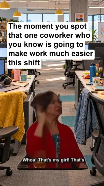 My emotional support coworker has entered the building. #workbesties #coworkers 