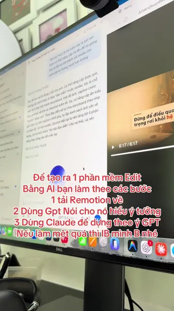 Để tạo ra 1 phần mềm Edit  Bằng AI bạn làm theo các bước  1 tải Remotion về 2 Dù