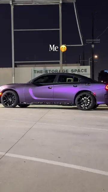 Is it illegal to wrap your car ? 🤔🤭#carvids02 #carcontent #dodgecharger #purpl