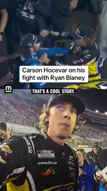 "That was the first time I ever hit anybody." 🥊   Carson Hocevar on his fight w
