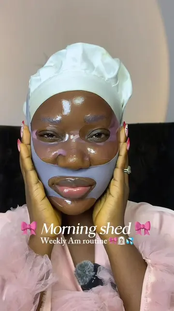 My weekly morning shed  routine 🎀🧖‍♀️💦 Check my comment for product used ❤️ @