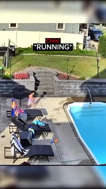Kid Jumps Into the Pool Without Knowing How to Swim and Three People Dive In to 
