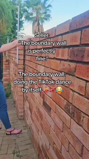 No music needed… the boundary wall brought its own moves. 😭😂🧱 #RustenburgProp