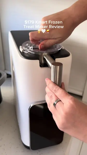 Update on the $179 Kmart 7-in-1 frozen treat maker 🍦🤍 I tried it out with a co