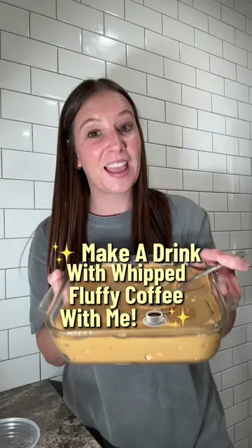 🧡☕️✨Make a creamy iced coffee with me!  #coffee #coffeetiktok #icedcoffee #whip