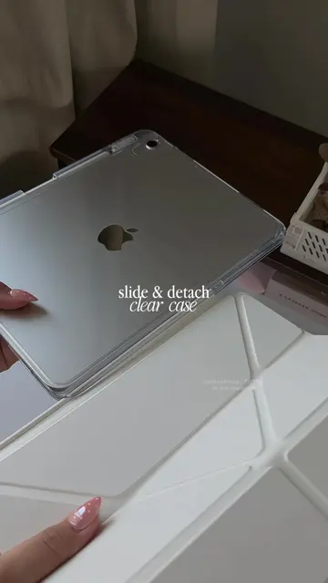 my ipad finally has the perfect case 🤍 clear, sleek, and the cover is detachabl