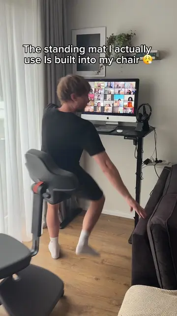 I call it do it all ergonomic chair #WFH #standingdesk #homeoffice #desksetup #o