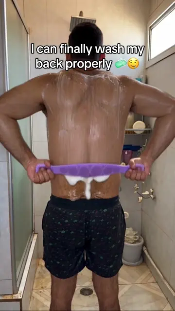 This back scrubbler is perfect if you want your back clean #back #shower #backsc