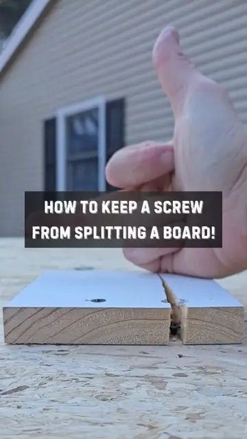 How to keep a screw from splitting a board! #shorts
