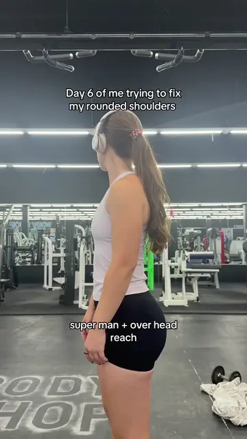 DAY 6: trying to fix my rounded shoulders and posture !! today I did some super 
