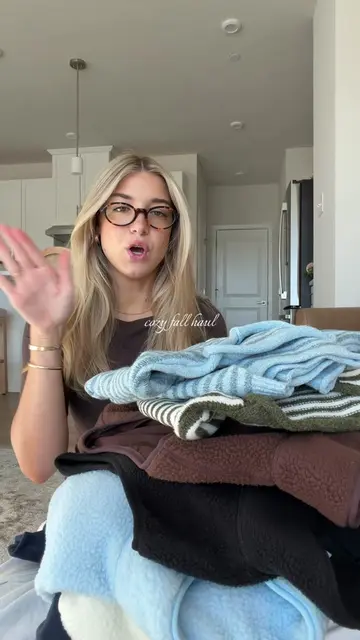 cozy fall cardigan & fleece haul! 🧺🥞 sizes & try on included #haul #fallhaul #