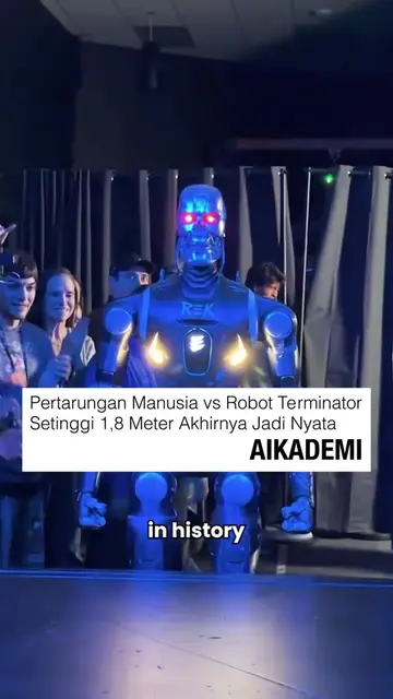 Pertarungan manusia vs robot Terminator setinggi 6 kaki akhirnya terjadi. Ini di