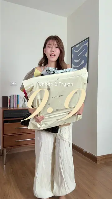 Unboxing & try on 9.9 รอบนี้แบบกรุบกริบบบ🤏🏻 @Something_apparels  @bico.bkk  @l