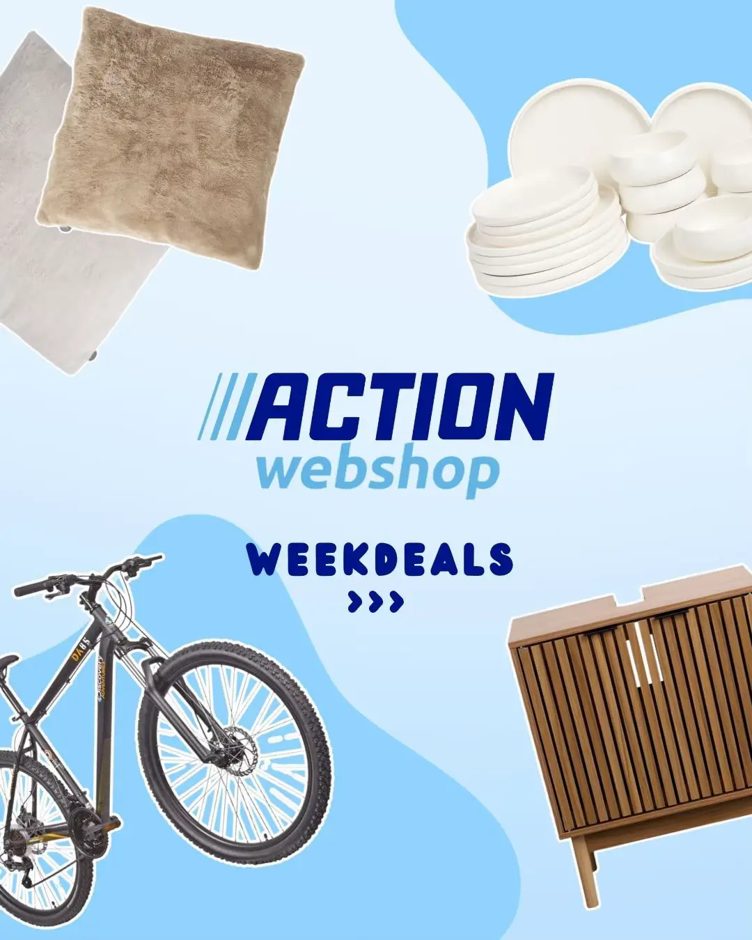 Dit zijn de nieuwe weekdeals van Action Webshop 👀💙 Exclusief verkrijgbaar via 