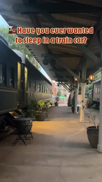 Have you ever wanted to sleep inside a real train car? 🚂 The Hotel Chalet in Ch