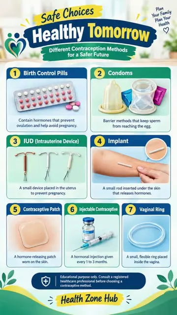 Safe Choices: Healthy Tomorrow 🌿 | 7 Contraception Methods You Should Know | #H