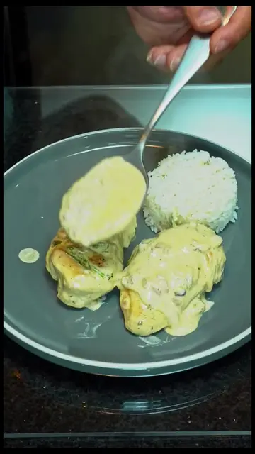 Creamy garlic chicken that tastes way too good for how easy it is to make. Save 