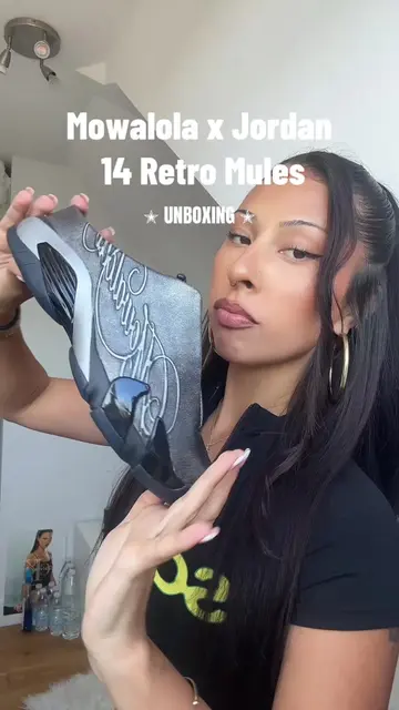 unboxing the new mowalola air jordan 14 retro mules 👀✨ @Jordan Brand #mowalola#