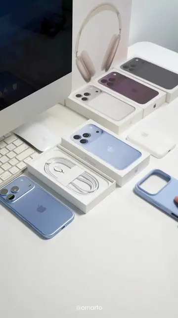 This is your sign to go all blue with the new iPhone.🧊✨📱📦 #ornarto #iphone18p