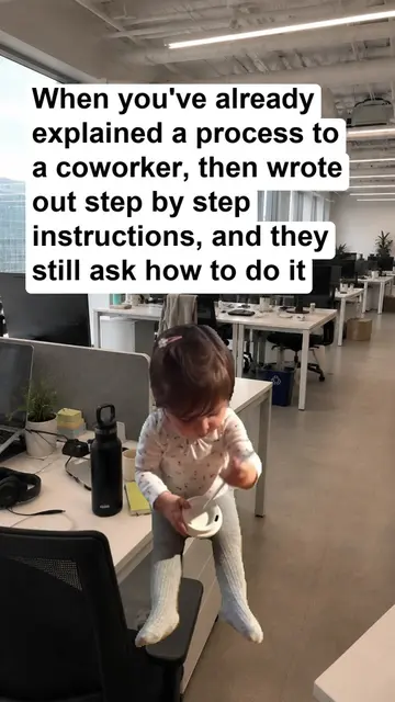 I wrote a step-by-step guide. Apparently step one was "ask me." #workmemes #cowo