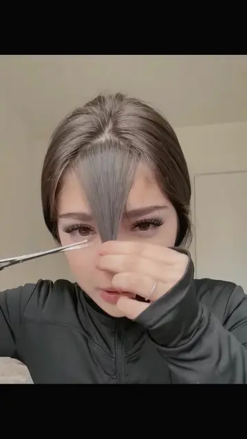 Follow me for 1k 🌼 #bangs #hair #hairtutorial #hairgoals #hairinspo 